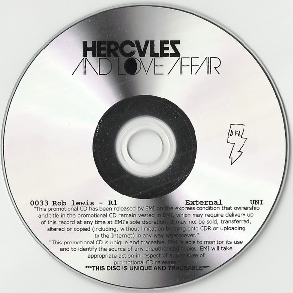 Hercvles & Love Affair (Promo 5" CD)